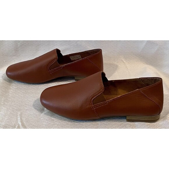 Earth Origins Shoes - NEW Earth Origins Leather Loafers Flats Goring Ryanne Saddle Womens 7W Brown